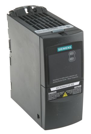 Siemens MICROMASTER 420 系列 IP20 0.12 kW 变频器驱动, 0 → 550 Hz, 1.8 A, 200 → 240 V 交流
Siemens MICROMASTER 420 系列 IP20 0.12 kW 变频器驱动, 0 → 550 Hz, 1.8 A, 200 → 240 V 交流