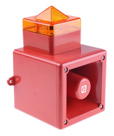 e2s AL105N 系列 琥珀色灯罩 闪光 氙 发声器 - 信号灯塔组合, 电子发声, 表面安装, 24 V 直流, 105dB
		