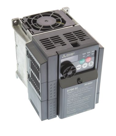 Mitsubishi FR-D740 系列 IP20 1.5 kW 变频器驱动, 0.2 → 400Hz, 3.6 A, 380 → 480 V 交流
Mitsubishi FR-D740 系列 IP20 1.5 kW 变频器驱动, 0.2 → 400Hz, 3.6 A, 380 → 480 V 交流