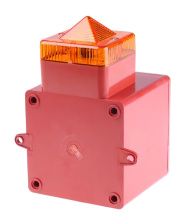 e2s AL105N 系列 琥珀色灯罩 闪光 氙 发声器 - 信号灯塔组合, 电子发声, 表面安装, 24 V 直流, 105dB
		