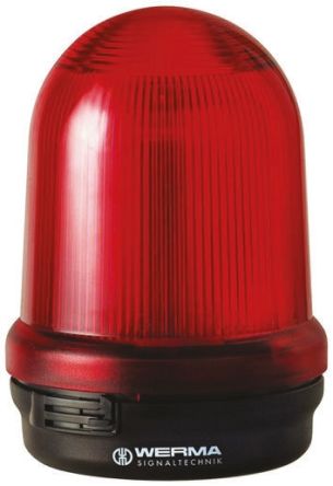 Werma 828 系列 红色灯罩 氙 闪光 信号灯塔 82810055, 24 V 直流, 表面安装
		