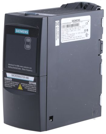 Siemens MICROMASTER 440 系列 IP20 1.1 kW 变频器驱动, 0 → 550 Hz, 4.9 A, 380 → 480 V 交流
Siemens MICROMASTER 440 系列 IP20 1.1 kW 变频器驱动, 0 → 550 Hz, 4.9 A, 380 → 480 V 交流
