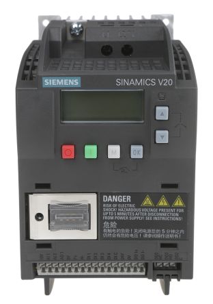 Siemens SINAMICS V20 系列 IP20 0.37 kW 变频器驱动, 0 → 550Hz, 200 → 240 V 交流
Siemens SINAMICS V20 系列 IP20 0.37 kW 变频器驱动, 0 → 550Hz, 200 → 240 V 交流