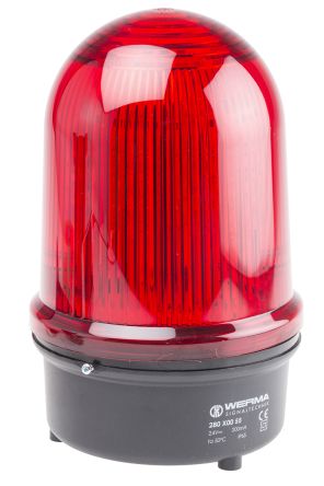 Werma 280 系列 红色灯罩 LED, 稳定灯光 信号灯塔 28010055, 12 → 50 V 直流, 表面安装
		