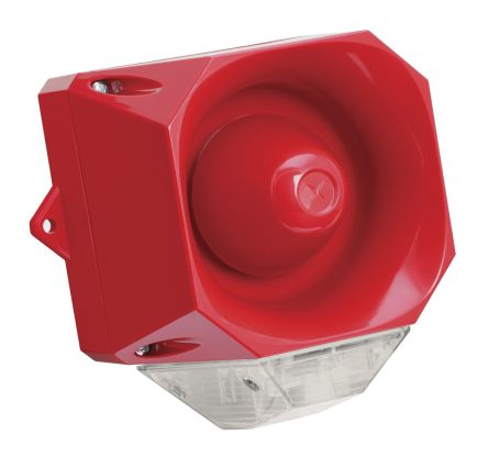 Fulleon Asserta Maxi 系列 透明灯罩 闪光 LED 发声器 - 信号灯塔组合, 电子发声, 表面安装, 9 → 60 V 直流, 108dB
		