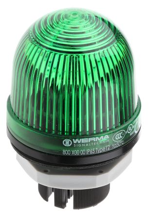 Werma 800 系列 绿色灯罩 白炽, 稳定灯光 信号灯塔 80020000, 12 → 240 V 交流/直流, 面板安装
Werma 800 系列 绿色灯罩 白炽, 稳定灯光 信号灯塔 80020000, 12 → 240 V 交流/直流, 面板安装