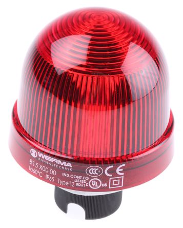 Werma 815 系列 红色灯罩 白炽, 稳定灯光 信号灯塔 81510000, 12 → 240 V 交流/直流, 面板安装
Werma 815 系列 红色灯罩 白炽, 稳定灯光 信号灯塔 81510000, 12 → 240 V 交流/直流, 面板安装