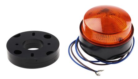 Moflash X 80 系列 琥珀色灯罩 氙 闪光 信号灯塔 X80-04-01, 115 V 交流，230 V 交流, 表面安装
		