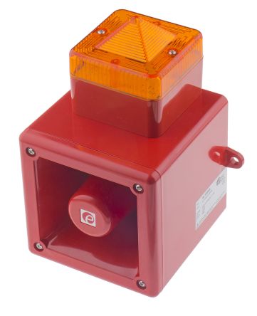 e2s AL105N 系列 琥珀色灯罩 闪光 氙 发声器 - 信号灯塔组合, 电子发声, 表面安装, 230 V 交流, 105dB
		