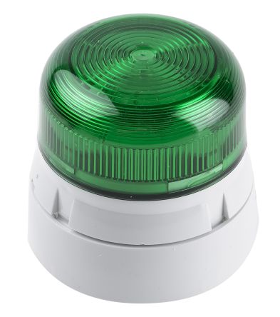 Klaxon Flashguard Xenon 系列 绿色灯罩 氙 闪光 信号灯塔 QBS-0021, 230 V 交流, 表面安装
		