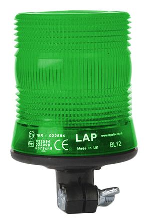RS Pro LCB 系列 绿色灯罩 LED 闪光 LED 信号灯塔, 10 → 30 V 直流, DIN 导轨
		