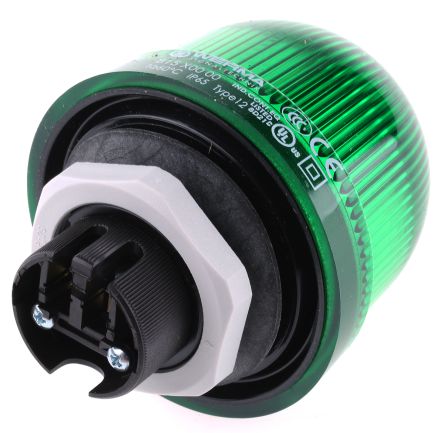 Werma 815 系列 绿色灯罩 白炽, 稳定灯光 信号灯塔 81520000, 12 → 240 V 交流/直流, 面板安装
		