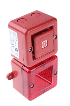 e2s SONFL1 系列 红色灯罩 闪光 氙 发声器 - 信号灯塔组合, 电子发声, 表面安装, 12 V 直流
		