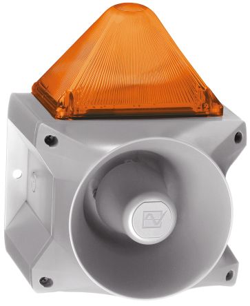 Pfannenberg PA X 20-15 系列 琥珀色灯罩 闪光 氙 发声器 - 信号灯塔组合, 电子发声, 底座安装, 24 V 直流
		