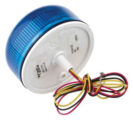 Klaxon Flashguard Xenon 系列 蓝色灯罩 氙 闪光 信号灯塔 QBS-0049, 12 V 直流，24 V 直流, 表面安装
		