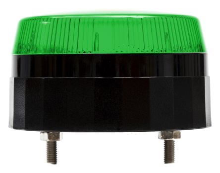 RS Pro LLP 系列 绿色灯罩 LED 闪光 LED 信号灯塔, 10 → 100 V 直流, 螺钉安装
		