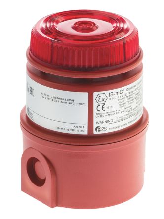 e2s IS-MC1 系列 红色灯罩 闪光 LED 发声器 - 信号灯塔组合, 电子发声, 表面安装, 16 → 28 V 直流, 100dB, ATEX认证
		