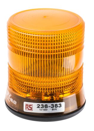 RS Pro V10991 系列 琥珀色灯罩 氙 闪光 信号灯塔 XCBMV0606 A, 10 → 100 V 直流, 表面安装
		