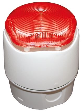 Hosiden Besson Banshee Excel Lite 系列 红色灯罩 频闪 LED 发声器 - 信号灯塔组合, 电子发声, 卡口式安装, 9 → 30 V 直流, 110dB
		