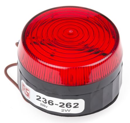 RS Pro V10998 系列 红色灯罩 氙 闪光 信号灯塔 XLP2230 R, 230 V 交流, 表面安装
		