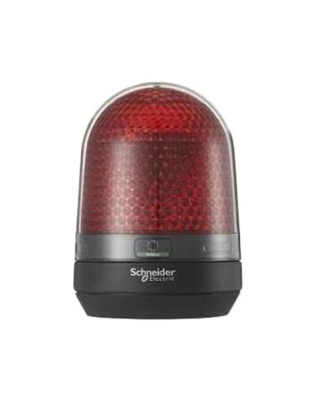 Schneider Electric XVR 系列 红色灯罩 闪光，旋转 LED 信号灯塔 - 蜂鸣器组合, 电子发声, 底座安装, 12 → 24 V 直流, 90dB
		