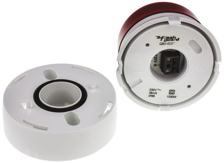 Klaxon Flashguard Xenon 系列 红色灯罩 LED 闪光 信号灯塔 QBS-0027, 230 V 交流, 表面安装
Klaxon Flashguard Xenon 系列 红色灯罩 LED 闪光 信号灯塔 QBS-0027, 230 V 交流, 表面安装