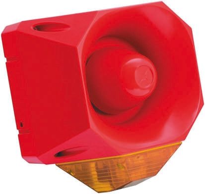 Fulleon Asserta Maxi 系列 琥珀色灯罩 闪光 LED 发声器 - 信号灯塔组合, 电子发声, 表面安装, 110 → 230 V 交流
		
