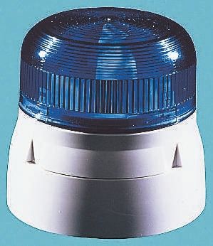 Klaxon Flashguard Xenon 系列 蓝色灯罩 氙 闪光 信号灯塔 QBS-0036, 12 V 直流，24 V 直流, 表面安装
		