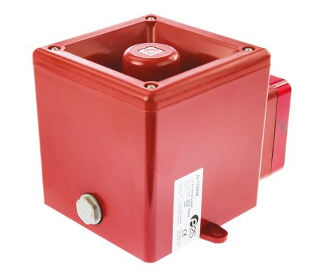 e2s AL105N 系列 红色灯罩 闪光 氙 发声器 - 信号灯塔组合, 电子发声, 表面安装, 230 V 交流, 105dB
		