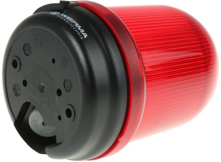 Werma 826 系列 红色灯罩 白炽, 稳定灯光 信号灯塔 82610000, 12 → 240 V 交流/直流, 表面安装
		