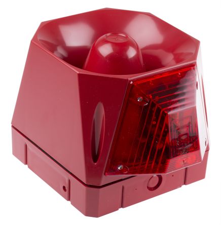 Fulleon Asserta Maxi 系列 红色灯罩 闪光 LED 发声器 - 信号灯塔组合, 电子发声, 表面安装, 18 → 30 V 直流
		