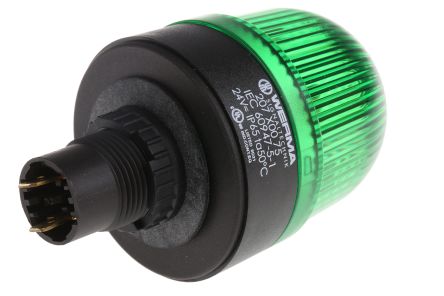 Werma 207 系列 绿色灯罩 LED, 稳定灯光 信号灯塔 20720075, 24 V 交流/直流, 面板安装
		
