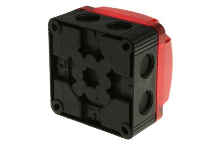 Werma 853 系列 红色灯罩 LED, 稳定灯光 信号灯塔 85310060, 115 → 230 V 交流, 基座安装/壁装
		